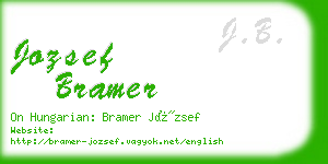 jozsef bramer business card